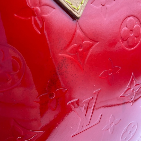 Louis Vuitton Monogram Vernis Houston LV Logo Red Patent Tote Bag - Picture 11 of 16